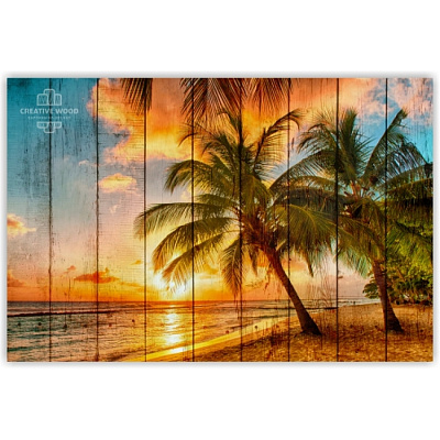Картины Море - Тропический закат, Природа, Creative Wood Картины Море - Тропический закат, Природа, Creative Wood